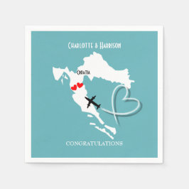 Destinationen bröllop till Kroatien Pappersservett