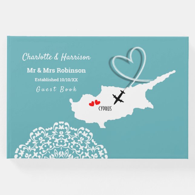 Destinationen Cypern Bröllop Gästböcker (Framsida)