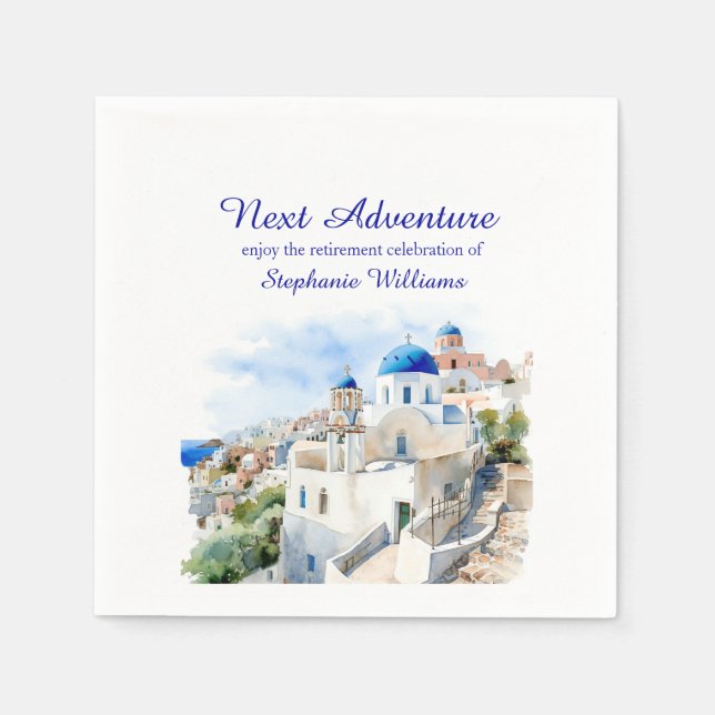 Destinationen Grekland, ön Pension Party Pappersservett (Framsidan)