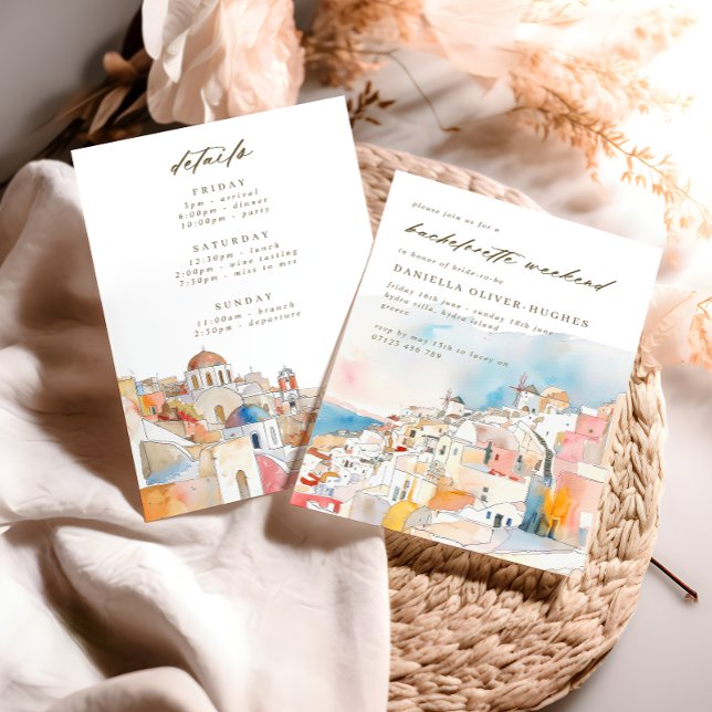 Destinationen i Medelhavet Bachelorette Helg Inbjudningar (Skapare uppladdad)