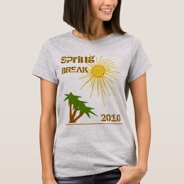 Destinationen Påsklov Sunshine och Handflatan Träd T Shirt (Framsida)