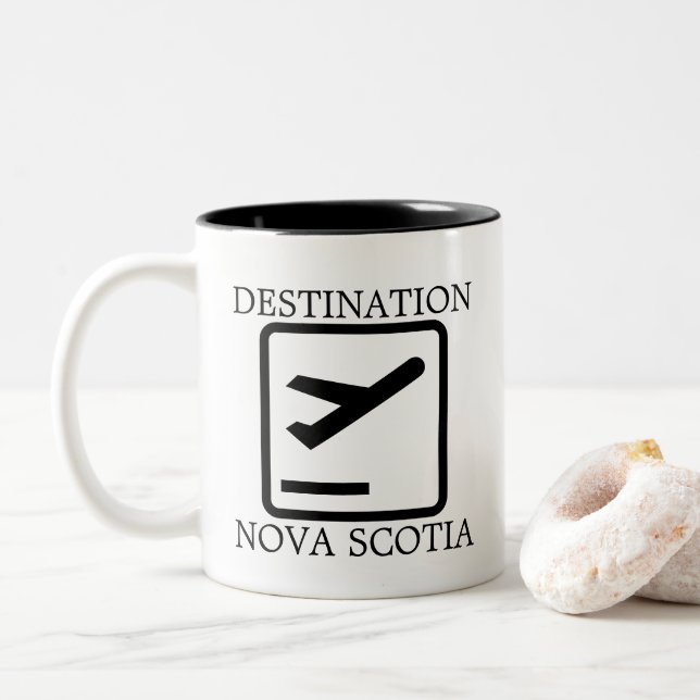 Destinationen till Öster Kusten Nova Scotia-skotte Två-Tonad Mugg (Med munk)