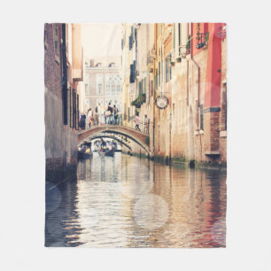 Destinationer Bild av Venedig Gondolas Fleecefilt