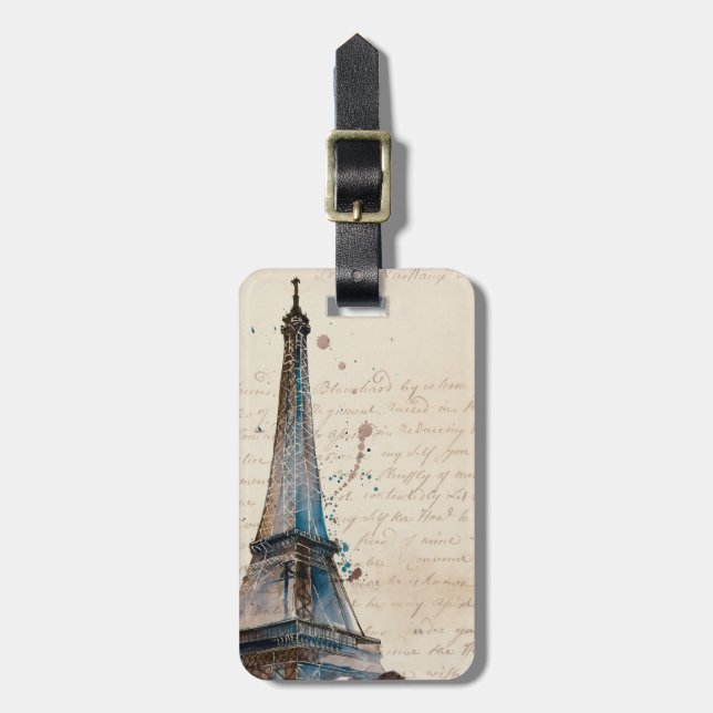 Destinationer | Brev från Eiffel Torn Bagagebricka (Vertikal Framsida)