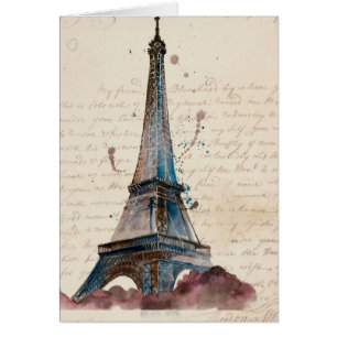 Destinationer Brev från Eiffel Torn Hälsningskort