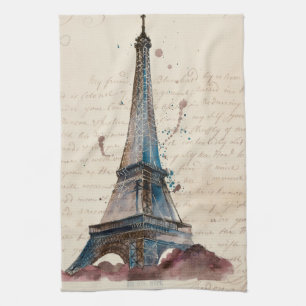 Destinationer Brev från Eiffel Torn Kökshandduk
