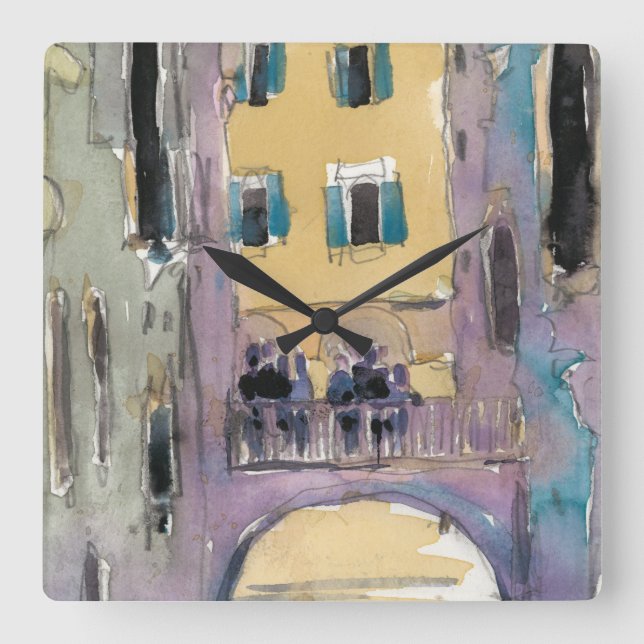 Destinationer| Brygga Venedigkanal Fyrkantig Klocka (Framsida)