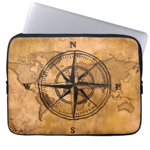 Destinationer - Compass Ro och World Laptop Fodral