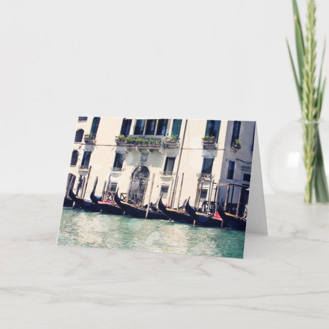 Destinationer| Fotografi av Venedigs vattenfront Kort (Framsida)