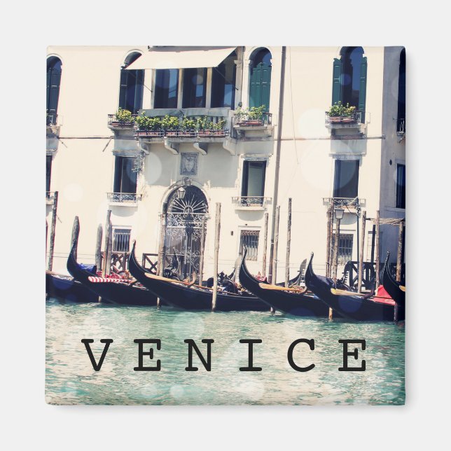 Destinationer | Fotografi över Venedig Waterfront Magnet (Framsidan)