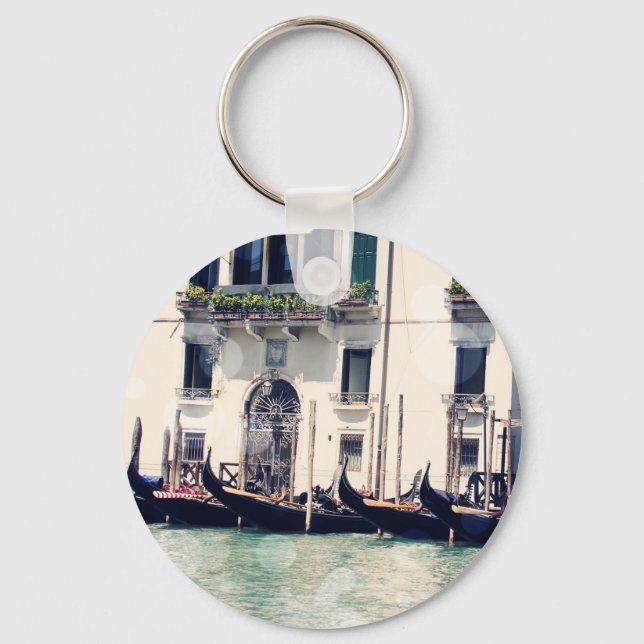 Destinationer | Fotografi över Venedig Waterfront Nyckelring (Framsida)