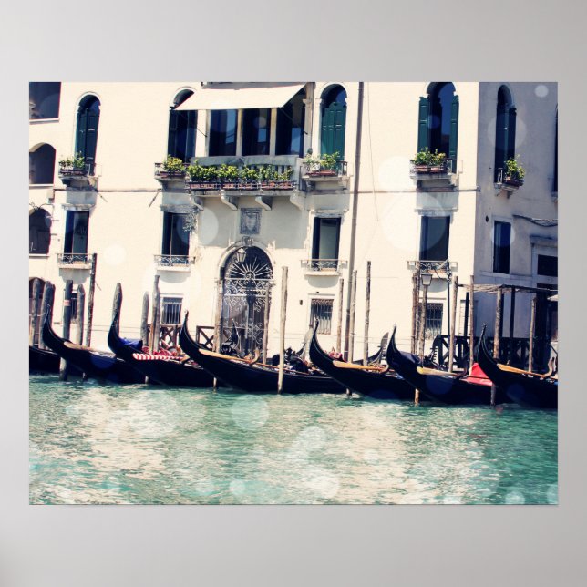 Destinationer | Fotografi över Venedig Waterfront Poster (Framsidan)