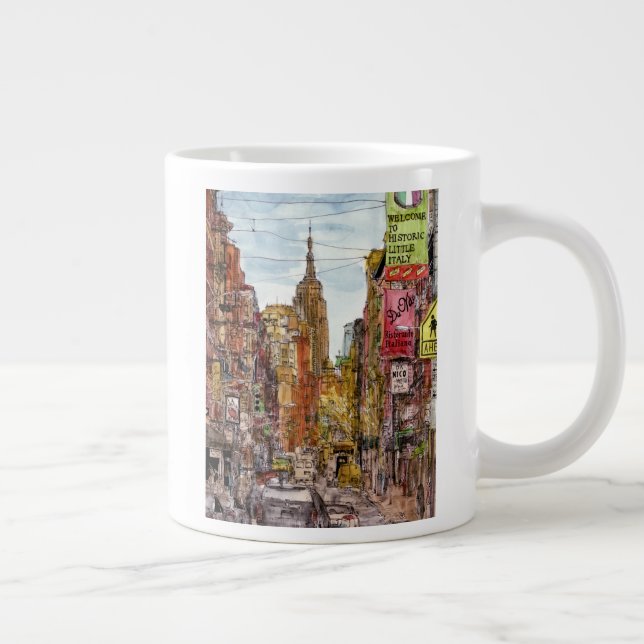 Destinationer | New York City View of Little Itali Jumbo Mugg (Höger)