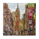 Destinationer | New York City View of Little Itali Kakelplatta<br><div class="desc">Få borttappad i den här spektakulära vattenfärgen och bläck-designen av den extremt begåvade Melissa Wang på ett stort antal produkter från Zazzle. Melissa ger liv åt den lilla Italien i New York City med det överlägsna imperiet som bygger regn. Berätta för öga om hur detaljerat Wang har lagt fram detta...</div>