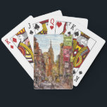 Destinationer | New York City View of Little Itali Kortlek<br><div class="desc">Få borttappad i den här spektakulära vattenfärgen och bläck-designen av den extremt begåvade Melissa Wang på ett stort antal produkter från Zazzle. Melissa ger liv åt den lilla Italien i New York City med det överlägsna imperiet som bygger regn. Berätta för öga om hur detaljerat Wang har lagt fram detta...</div>