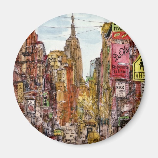 Destinationer | New York City View of Little Itali Magnet (Framsidan)