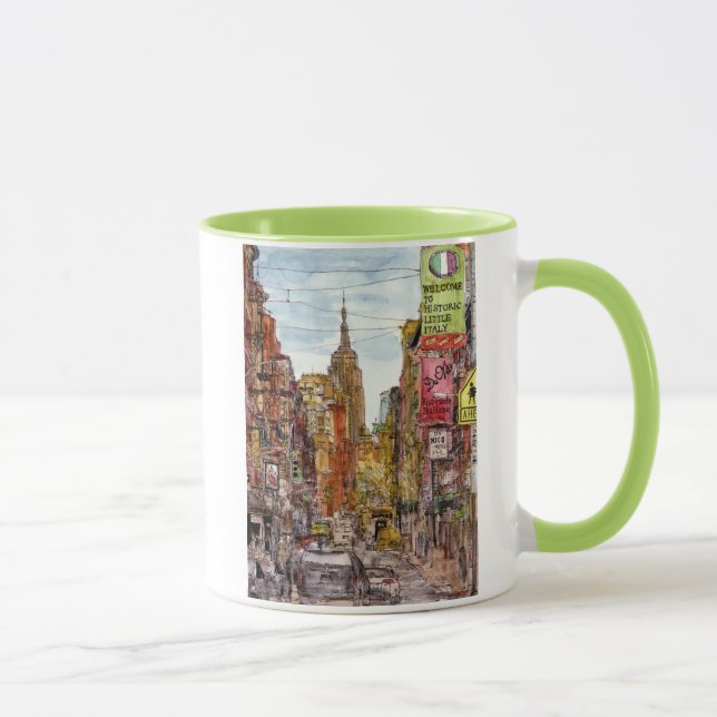 Destinationer | New York City View of Little Itali Mugg (Höger)