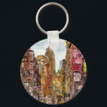 Destinationer | New York City View of Little Itali Nyckelring<br><div class="desc">Få borttappad i den här spektakulära vattenfärgen och bläck-designen av den extremt begåvade Melissa Wang på ett stort antal produkter från Zazzle. Melissa ger liv åt den lilla Italien i New York City med det överlägsna imperiet som bygger regn. Berätta för öga om hur detaljerat Wang har lagt fram detta...</div>