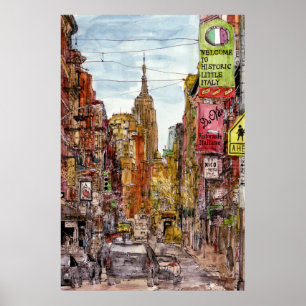 Destinationer   New York City View of Little Itali Poster