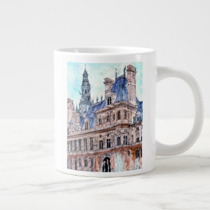 Destinationer Vattenfärg Rustic Hotel de Ville Jumbo Mugg
