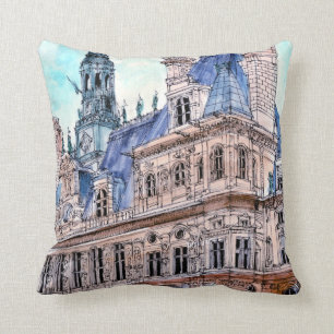 Destinationer Vattenfärg Rustic Hotel de Ville Kudde