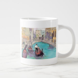 Destinationer Vattenfärg Venedig Gondola Ride Jumbo Mugg