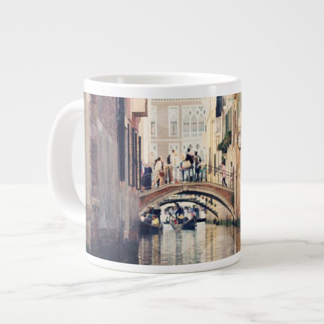 Destinationer | Venedig Gondoler Fotografi Jumbo Mugg (Framsida vänster)