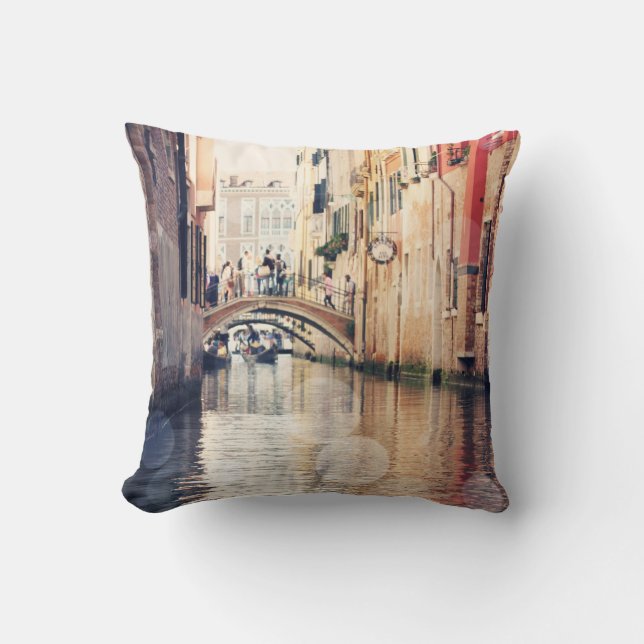 Destinationer | Venedig Gondoler Fotografi Kudde (Framsida)