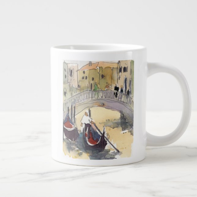 Destinationer | Venedig Plein Luft Gondola Ride Jumbo Mugg (Höger)
