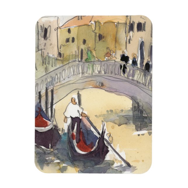 Destinationer | Venedig Plein Luft Gondola Ride Magnet (Vertikal)
