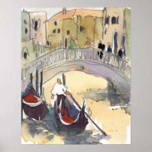Destinationer Venedig Plein Luft Gondola Ride Poster