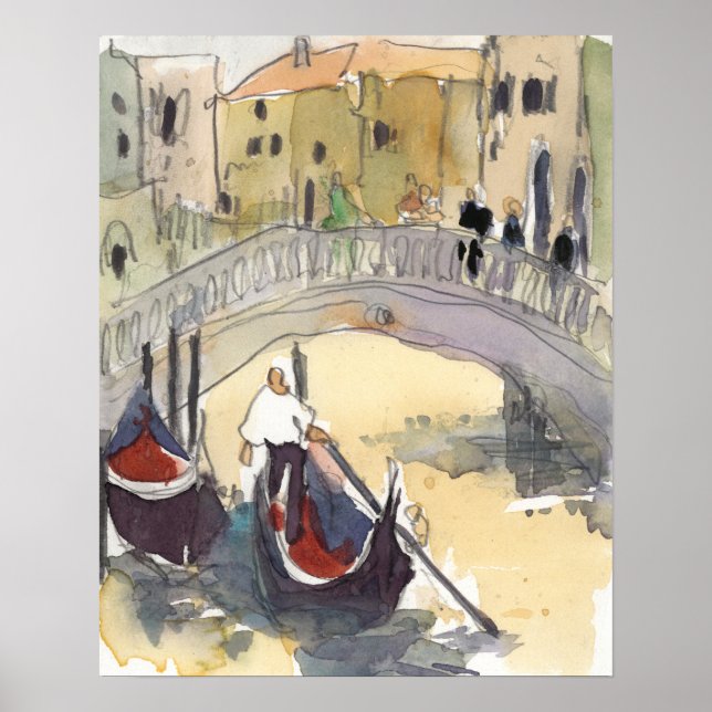 Destinationer | Venedig Plein Luft Gondola Ride Poster (Framsidan)