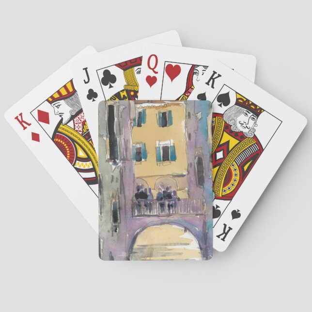 Destinationer | Venice Canal Bridge View Spelkort (Baksidan)