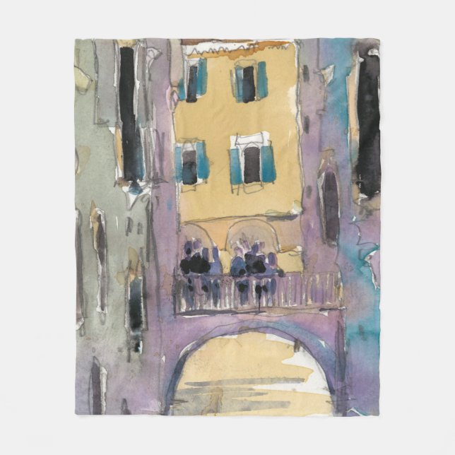 Destinationer | Venice Canal Bridge-vy Fleecefilt (Framsidan)
