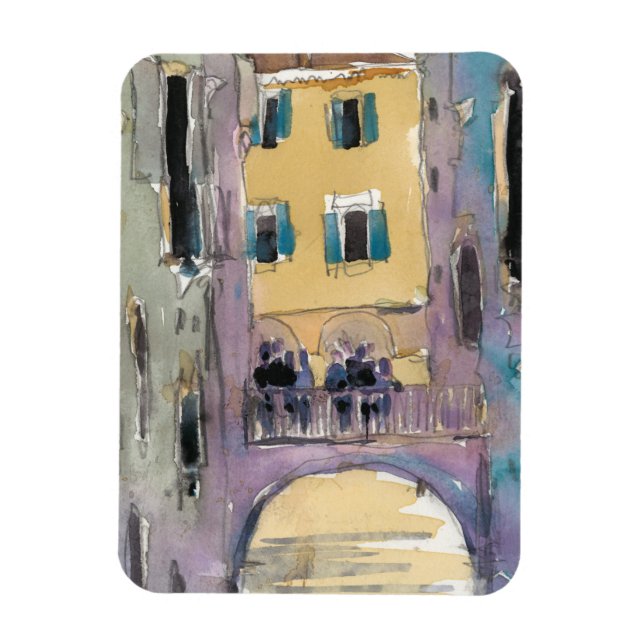 Destinationer | Venice Canal Bridge-vy Magnet (Vertikal)