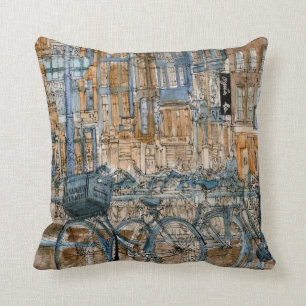 Destinationer  Watercolor New York City View Kudde