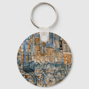 Destinationer Watercolor New York City View Nyckelring