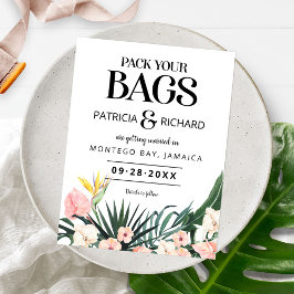 Destinations Tropiskt Bröllop Spara Datum Vykort