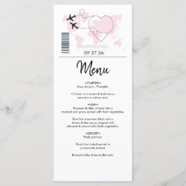 Destinationsboardingpass Bröllop Meny