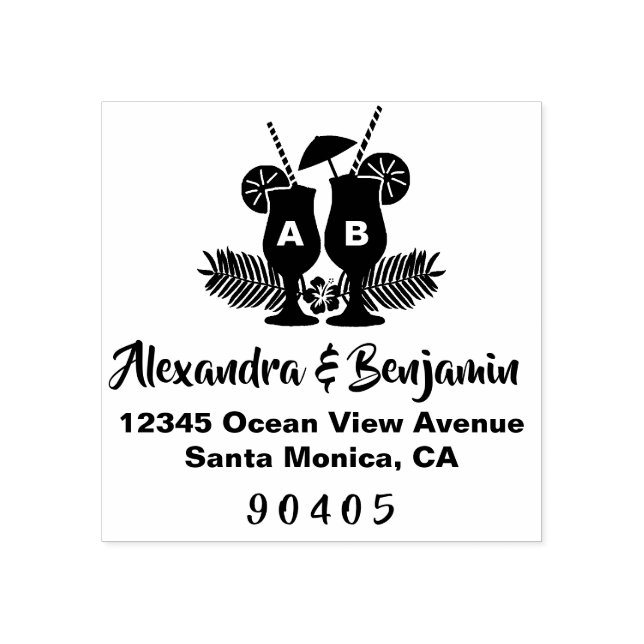 Destinationsbröllop, Beach Wedding, Sommar Bröllop Stämpel (Tryck)