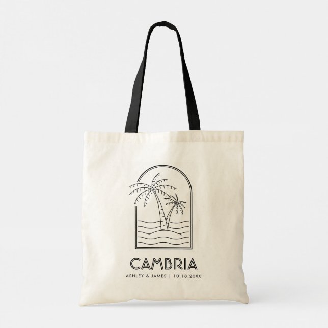 Destinationsbröllop för Cambria Bröllop Helg Tygkasse (Baksida)
