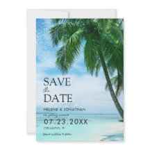 Destinationsbröllop för tropisk strand Handflatan