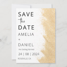 Destinationsbröllop med tropisk strand, spara datu inbjudningar