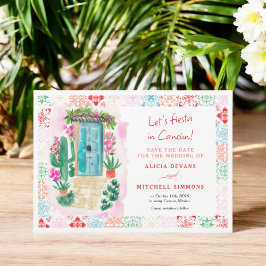 Destinationsbröllop med tropiska vattenfärger i Me Spara Datumet