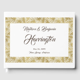 Destinationsbröllop, strand, Handflatan, guldgolv Gästböcker