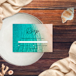 Destinationsbröllop vid sjöns sommarstrand OSA kort