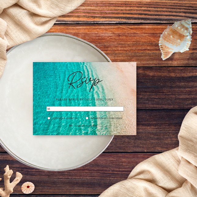 Destinationsbröllop vid sjöns sommarstrand OSA kort (Skapare uppladdad)