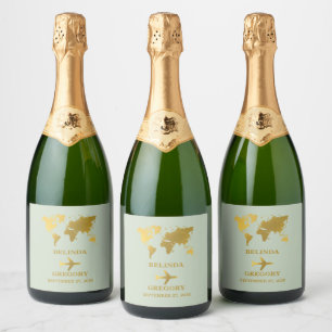 Destinationsbröllop World Passport Sage Grönt Guld