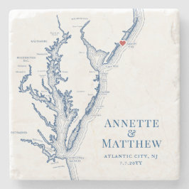 Destinationsbröllopsförmån för Atlantic City New j Stenunderlägg
