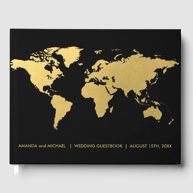 Destinationsbröllopsgäst bok | redigerbar färg (Framsida)